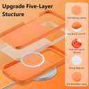 Magnetic for iPhone 17 Pro Max Case 6.9", Premium Liquid Silicone Case,[Compatible with Magsafe][Soft Anti-Scratch Microfiber Lining],Slim Thin Shockproof Phone Cover-Orange