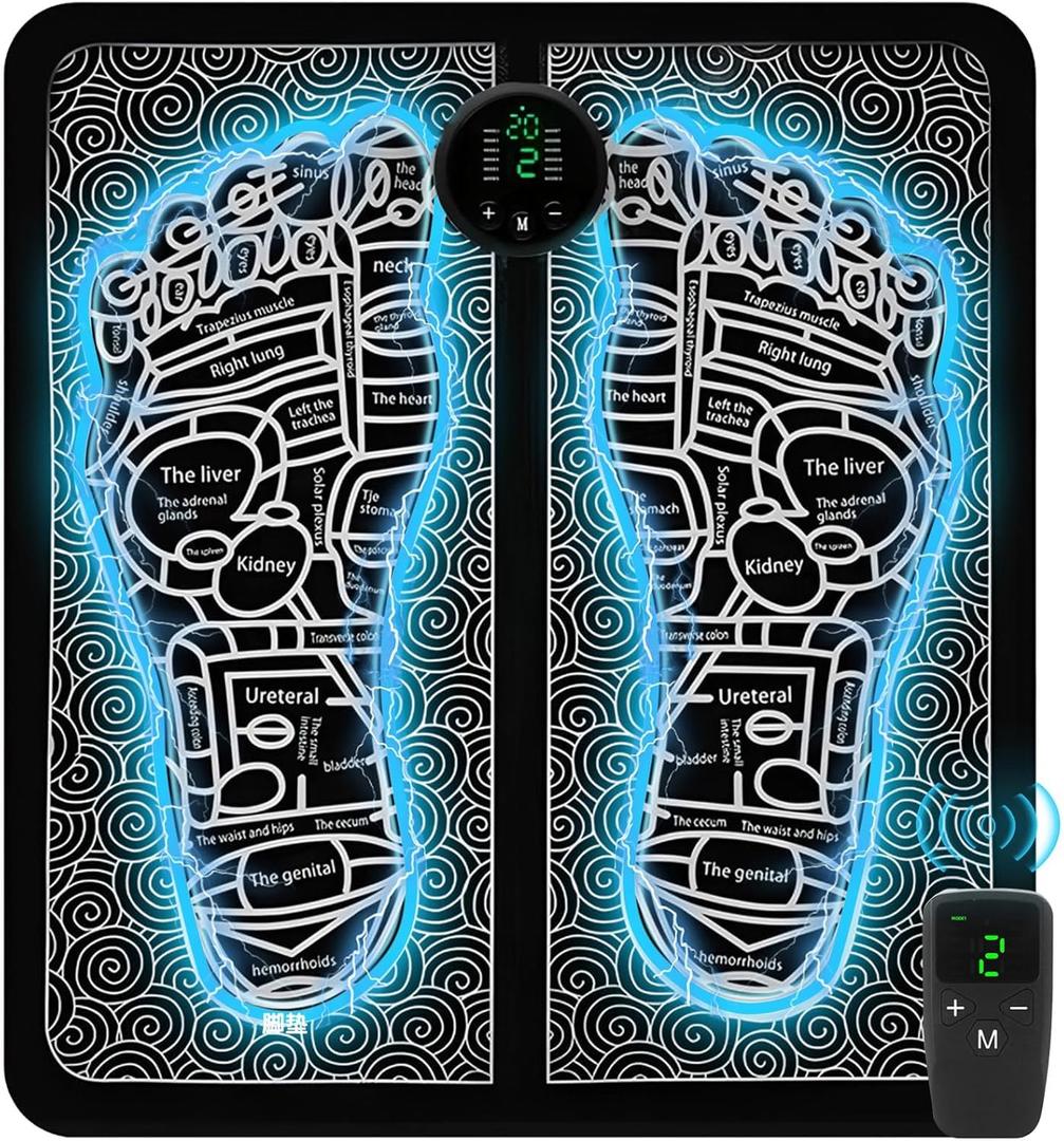 Portable TENS & PMS Foot Massager for Plantar Fasciitis & Neuropathy Pain Relief - Deep Tissue Electric Muscle Stimulator, Adjustable Intensity, Lightweight Design for Home, Travel, Office Use