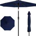 AreShark 10 FT Outdoor Patio Umbrella, Patio Table Umbrella with Push Button Tilt and Crank, Outdoor Patio Umbrellas with 8 Fiberglass Ribs, Patio Umbrellas for Market, Garden, Pool (Navy)