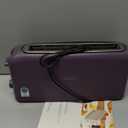 bella 2 Slice Slim Toaster, Fitsanywhere™ Kitchenware, 6 Setting Shade Control with Reheat & Cancel Buttons, Fits sourdough, 10” Long Slot, Anti Jam & Auto Shutoff, 900 Watt, Plum