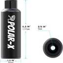 Volo Polar-X Bike Pegs BMX Accessories 3/8 Inch 1 Pair Solid Axles Rear Front Foot Resting Street Stunt Aluminum Alloy Non-Slip Light Weight Bicycle Kids Cycling Scooter (Black)