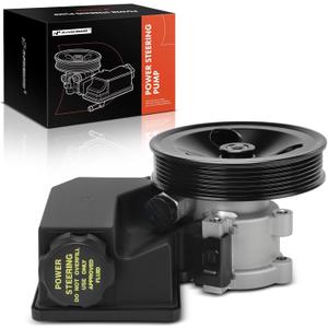 A-Premium Power Steering Pump, with Reservoir & Pulley, Compatible with Jeep WJ Series Grand Cherokee 2001-2004 4.7L & Dodge Ram 1500 2004-2006 8.3L, Viper 2003-2006 8.3L