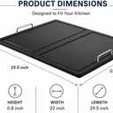 Foldable Noodle Board Stove Cover with Handles for Gas & Electric Stove Top | Bamboo Multiple Purpose, Expand Countertop Space, Sink Cover for Kitchen,As Charcuterie Board, Serving Tray,, Large