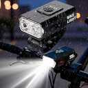 Bike Headlight, Bike Lights for Night Riding, Waterproof Aluminum Alloy, 1000LM T6X2 High Beam, Handlebar Mount with Mounting Strap, Front Bicycle Light for Road Cycling, Mountain Biking