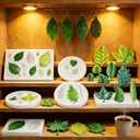6Pcs Leaf Silicone Mold Cake Decoration Fondant Molds for Cupcake Topper Dessert Chocolate Silicone Maple Leaf Mold Clay Molds for Crafts Soap Resin Fern Leaves Mould for DIY Earrings Necklace