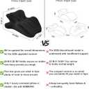 Ergonomic Memory Foam Wedge Pillow, 27 Angled Support for Neck and Waist, Multi-Position Support Pillow - Black (Plus Size 25.5 * 21.5 * 11.8 inch)