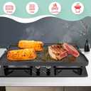 24" X 16" Reversible Cast Iron Griddle for Camp Chef, Flat Top Plate for Gas/Stove/Charcoal/Propane Grill, Universal 4 Burner Stove Top Griddle for Outdoor Cooking & Camping Accessories