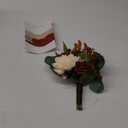 Ling's Moment Artificial Flowers Terracotta Bridesmaid Bouquet, Fall Wedding Flowers Bouquets for Bridesmaids, 7 Inch Bridal Bouquets for Bridesmaids, Wedding Decor, Ceremony, Anniversary, etc (Or-burnt Orange)