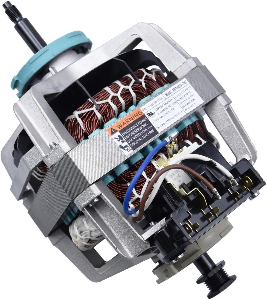 Upgraded 131560100 134156500 Dryer Motor Replacement for frigidaire Kenmore Dryer Compatible Part Number: 407697 131758500 134156500 131461800A PS418132 AP2107144 S131560100
