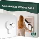 3 x Picture Hangers Without Nails, No Damage Picture Hooks, 20 Counts Adhesive Hooks on Kitchen,Bathroom,Bedroom and Office, 13 lbs Load max