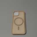 SUPFINE Magnetic for iPhone 14 Case & iPhone 13 Case (Compatible with MagSafe)(Military Grade Drop Protection) Slim Translucent Matte Shockproof Phone Cover,Desert Gold