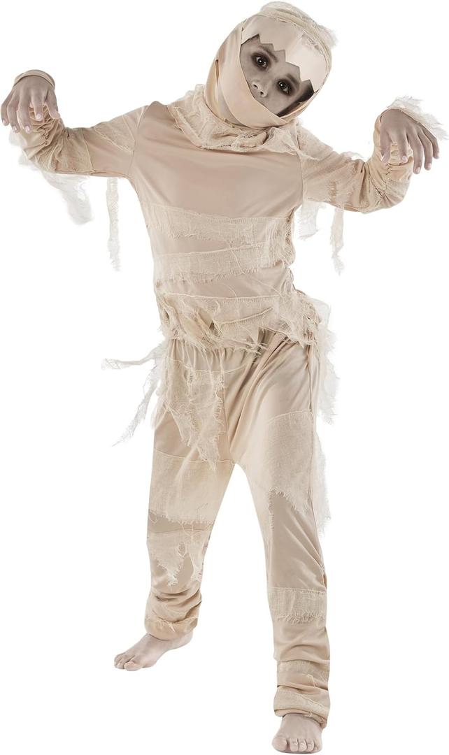 Morphsuits Kids Mummy Costume for Boys and Girls, Halloween Mummy Outfit, Spooky Costume for Kids, Fun Dress-Up (Large)