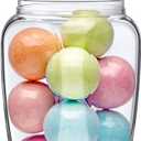 Amazing Abby - Eleanor - Plastic Bathroom Canister (60 oz), Acrylic Apothecary Jar for Vanity, BPA-Free and Shatter-Proof, Great for Bath Sponges and Shower Balls (NOT Glass)