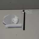 Paper Towel Holder Countertop, Standing Paper Roll Holder with Anti Slip Weighted Base, Stainless Steel Freestanding Paper Towel Holder for Kitchen, Black