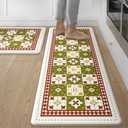 GENIMO Anti Fatigue Kitchen Mats for Floor 23"X71", Runner Rug, Dark Green