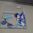 6070s Disco Outfit for Women Print Dress Psychedelic Hippie Costume Set for Halloween Party Cosplay (Medium, Blue Silver Wave)