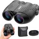 20X25 Compact Binoculars for Adults and Kids, Large Eyepiece Waterproof Binocular，Easy Focus Small Binoculars for Bird Watching, Hiking and Concert, Black