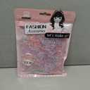 Youxuan Mini Hair Elastics for Girls Transparent Rubber Bands, 1000 PCS, Multi Color