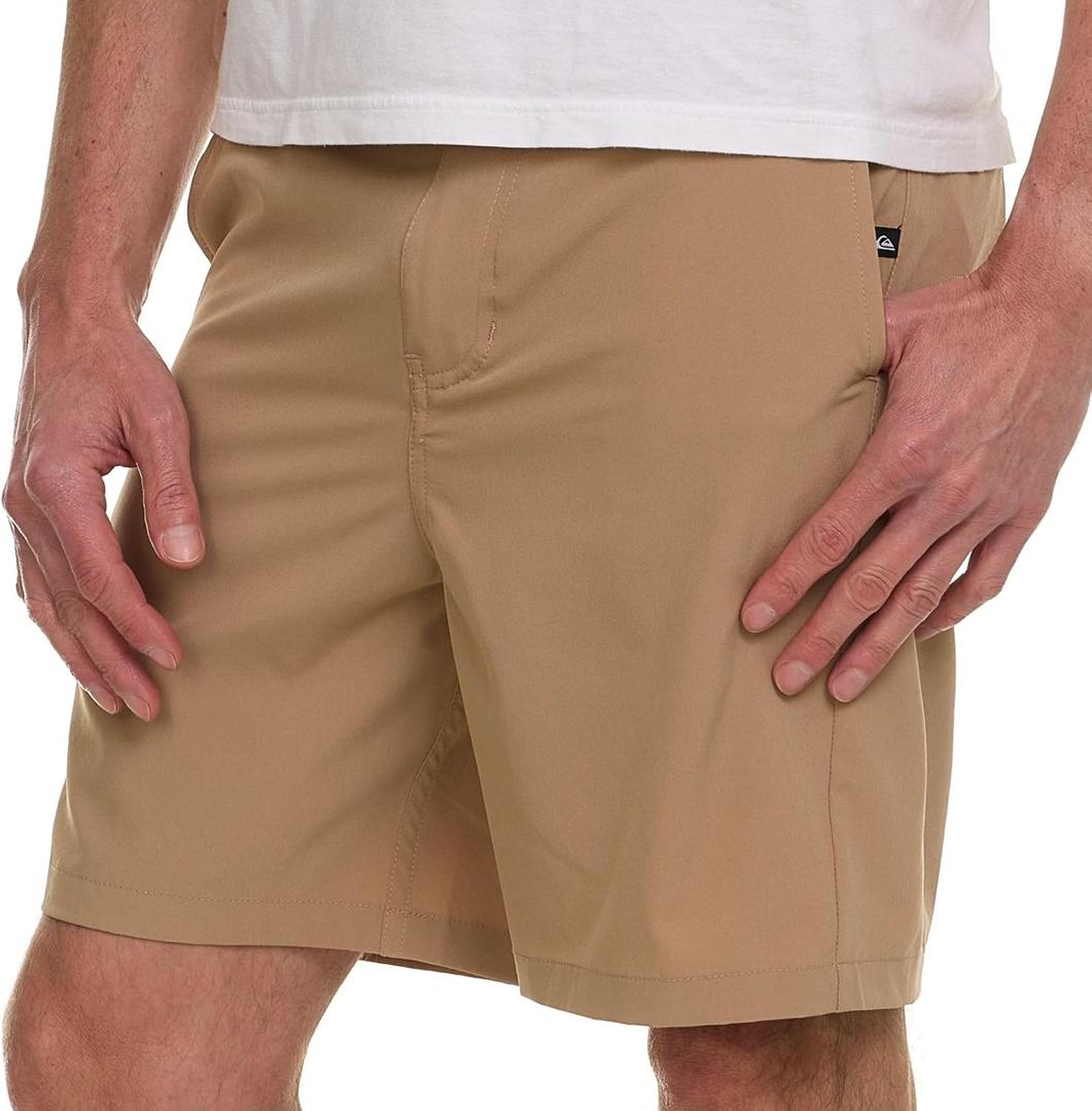 Quiksilver Shorts for Men Big and Tall, Hybrid Stretch Amphibian Quick Dry Short (3X, Khaki)