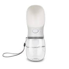 Portable Dog Water Bottle for Walking 19 OZ or 12 OZ Portable Pet Water Bottles for Puppy Small Medium Large Dogs Water Dispenser Pet Water Bowl Dog Accessories (19OZ White) (White 12 OZ)