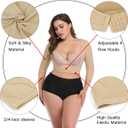 woahee Women's Arm Shaper Plus Size Arm Faja Compression Sleeve Garment Post Surgical Arm Shapewear (Beige, L)