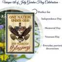 5 x 250th Anniversary Garden Flag, 12x18 Double Sided, One Nation Under God 250 Years of Blessings, Outdoor Yard Flags for USA 250th Anniversary, Independence Day & 4th of July Decor