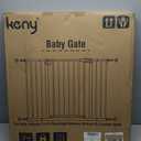 keny 29"-42.5" Baby Gate for Stairs, Auto Close Safety Dog Gate, Pressure Mounted Easy Walk Through Pet Gate for Doorways, Durable Stair Gate, 30" Tall, White