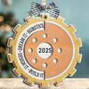 2 x Robotics Christmas Ornament 2025, Holiday Decoration Wooden Ornaments for Engineers, STEM Students, Tech Lovers, Unique for Science Enthusiasts, Friends, Men Women