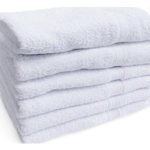 Towels N More 6 Pack White Bath Towels 24x48 Inch Poolside Towels, Cotton Towel Set for Bathroom, Hotel, Gym, Pool, Spa, Soft Extra Absorbent Quick Dry
