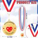 Tondiamo 24/48 Pcs Award Medals Bulk Gold Medals Bulk with Neck Ribbons 2 Inch Metal Award Trophies for Sports Party Team Tournaments Match Participation Winner Prizes Gift