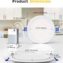 Ensenior 6 Pack 6 Inch LED Recessed Light, Dimmable, 2700K-5000K 5CCT, 1200LM High Brightness, 12W 120V, Damp Rated, ERL-12X-ETL, Ultra-Thin Canless Wafer Ceiling Light - ETL & FCC & IC