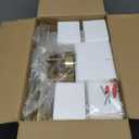 3-Light Gold Bathroom Light Fixtures, Modern Bathroom Vanity Light with Clear Glass Shade, Brushed Gold Bath Wall Mount Lights, Wall Lamp for Mirror Kitchen Bedroom Hallway Living Room Hallway