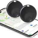 Air Tracker Tags-2 Pack - for iOS Only - Bluetooth Keys Finder Luggage Tracker Compatible with Apple Find My APP, Item Locator for Luggage, Backpack, Suitcases