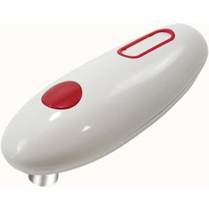 Cooks Professional Electric Can Opener - Redefine Cooking Ease for Seniors & Arthritic Patients with Innovative Hands-Free Operation and One Touch DesignFor Standard Round Cans Only (White)