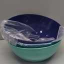 US Acrylic Vista Durable Plastic Salad and Serving 10-inch Bowls | Set of 4 in Coastal Colors | Reusable, BPA-free, Made in the USA | 135 oz. capacity