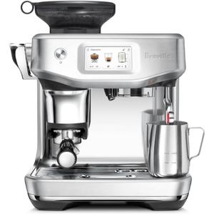 Breville BES881BSS Barista Touch Impress, Brushed Stainless Steel | Enjoy cold extraction functionality for cold brew beverages with this semi-automatic espresso machine with built-in grinder