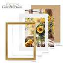 TWING 11x14 Picture Frame,Display Pictures 8x10 with Mat or 11x14 Without Mat,Ornate Picture Frames for Wall Mounting or Table Display,Rustic Gold,1 Pack