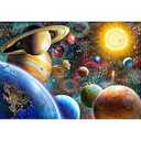 Jigsaw Puzzles 100 Pieces for Kids Youth Families (Space Traveler, Solar System) Pieces Fit Together Perfectly