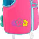 Pottwal Swim Vest for Kids - Swim Jacket for 1-2 Years (24-33LBS) - Buoyancy Aid Made of Neoprene & EPE - with Adjustable Crotch Strap (Medium, Peach Red)