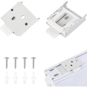 Universal Replacement for Roller Shade Metal Mounting Brackets Roller Blind Buckles (White)