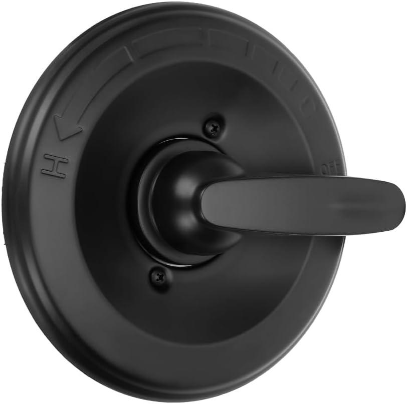 Replacement for Delta 13/14 Series Shower Trim Kit, Shower Cover Plate with Handle (Valve& Catridge Not Inclued) (Matte Black)