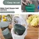 Large Floral Foam Round 6'' SUPKING Flower Foam 4Pcs Florist Foam Blocks Wet Dry Green Foam for Artificial and Fresh Flower Arrangement