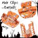 3PCS Halloween Hair Clips Ghost Spider Web Pumpkin Witch Claws Fall Large Claw Clips for Thick Thin Hair Cute Halloween Hair Accessories for Women Girls Party Favors Pinzas Para El Cabello