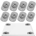 TRVL FIELDER Self Adhesive Caster Wheels, Appliance Rollers Appliance Slider for Kitchen, 360 Swivel Small Casters - Solve Coffee Maker Air Fryer Small Appliances Countertop Sliding (Gray - 8 Pcs)