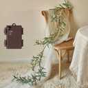 Fudios Lighted Olive Garland Battery Operated with Timer 96 LED Fairy Lights 6ft, Mantle Fireplace Vine Garland with Lights for Spring Easter Decoration Christmas Valentines Wedding Party