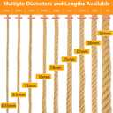 1.5" X 50' Treated Manila Rope Boat Docks Tree Farm Dock Deck, Size: 50 feet