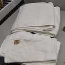 White Bath Towel Set of 6 - 100% Cotton Highly Absorbent Towels for Bathroom, 2 Luxury Bath Towels 650GSM, 2 Hand Towels, 2 Washcloths