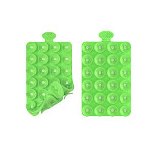 ZZGX Upgrade 2PCS Silicone Suction Cup Phone Case Mount Holder, Phone Accessory Holder Non Slip Phone Suction Cup Mat for Mirror Bathroom Home Kitchen (Green, Double Sided)