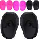 Silicone Ear Protectors, 4pairs Anti-Slip Ear Covers Waterproof Ear Protective Cover for DIY Hair Dye, Washing Hair, Shower