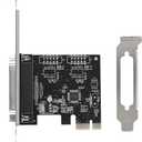 PCIE to DB25 LPT Parallel Port Expansion Card with Low Profile Bracket, PCI Parallel Port Converter Adapter Controller for Printers, Programmers, Scanners, Support DOS, Windows 8/ 7 / Vista/ XP